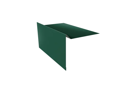 Планка ветровая для мягкой кровли 100х20х70 0,5 Satin с пленкой RAL 6005 зеленый мох (3м)