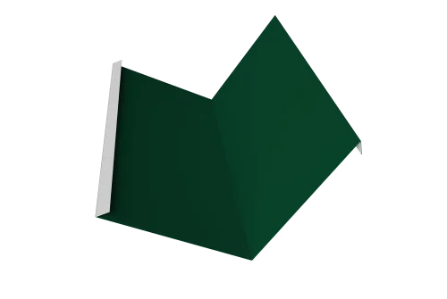 Планка примыкания 115х115 Фартук S4 пристенный уголовой 0,5 Satin с пленкой RAL 6005 зеленый мох (3м)