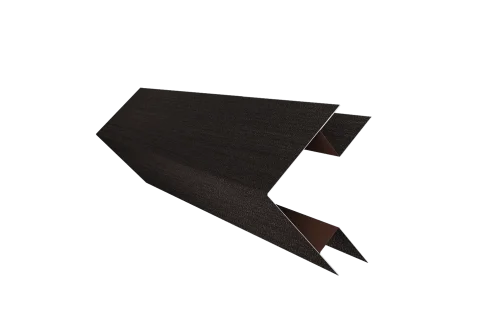 Планка угла внешнего сложного Блок-Хаус new Grand Line 0,45 Print Elite Coffee Wood TwinColor (3м)
