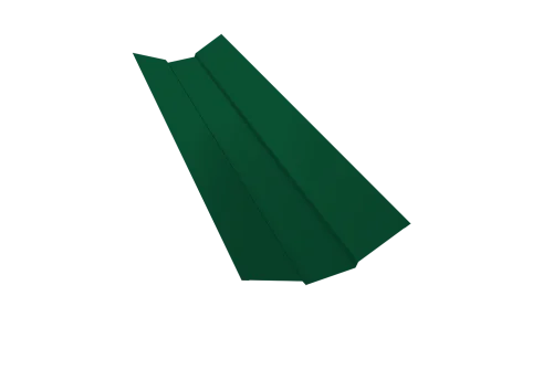 Планка ендовы верхней 95х80х95 0,5 Satin с пленкой RAL 6005 зеленый мох (3м)