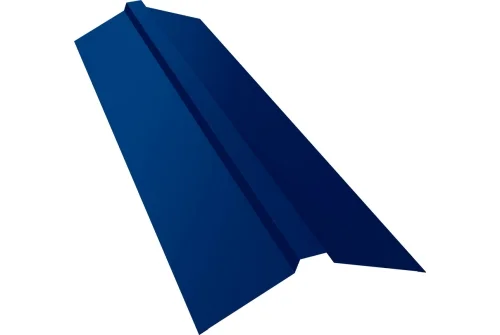Планка конька прямоугольного 115х30х115 0,45 PE с пленкой RAL 5005 сигнальный синий (3м)