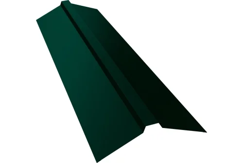 Планка конька прямоугольного 115х30х115 0,4 PE с пленкой RAL 6005 зеленый мох (2м)