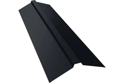Планка конька прямоугольного 115х30х115 0,5 Satin Matt TX RAL 7024 мокрый асфальт (3м)