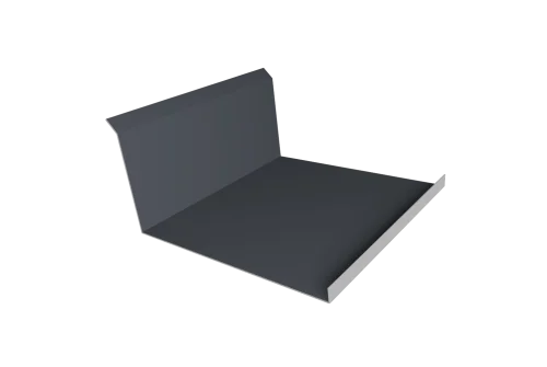 Планка примыкания нижняя 20х122х260х15 0,5 Satin Matt TX RAL 7024 мокрый асфальт (2м)