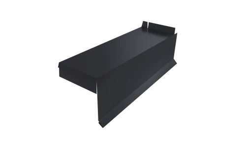 Планка торцевая сегментная Квадро профи Правая стартовая 0,5 Satin Matt TX RAL 7024 мокрый асфальт