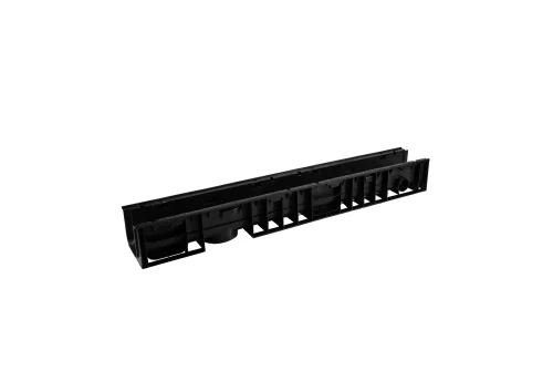 Лоток водоотводный пластиковый Аquastok Norma 100 Н120, класс нагрузки С250 1000х148х120мм (11012)
