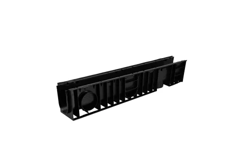Лоток водоотводный пластиковый Aquastok Norma 100 Н180 класс нагрузки С250 1000х148х180 (11018)