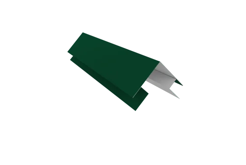 Планка угла внешнего сложная Кожуха сегментного 0,5 Satin с пленкой RAL 6005 зеленый мох (1,8м)
