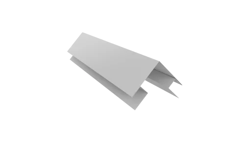 Планка угла внешнего сложная Кожуха сегментного 0,5 Satin с пленкой RAL 9003 сигнальный белый (1,0м)