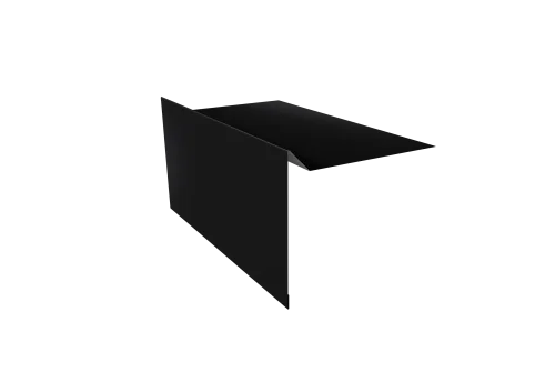 Планка ветровая для мягкой кровли 100х20х70 0,5 Satin Matt TX RAL 9005 черный (3м)