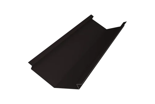 Планка ендовы нижней для композитной черепицы 140х140 0,5 Satin Matt TX RAL 9005 черный (3м)