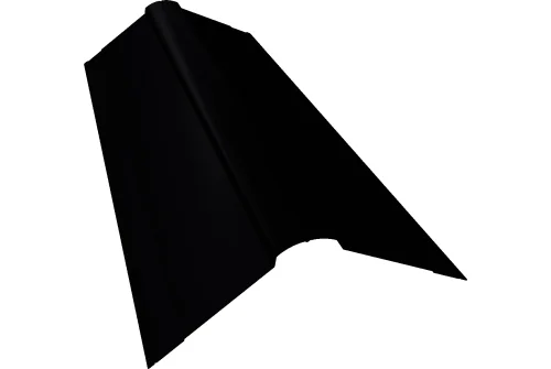 Планка конька фигурного 150x150 0,5 Satin Matt TX RAL 9005 черный (3м)