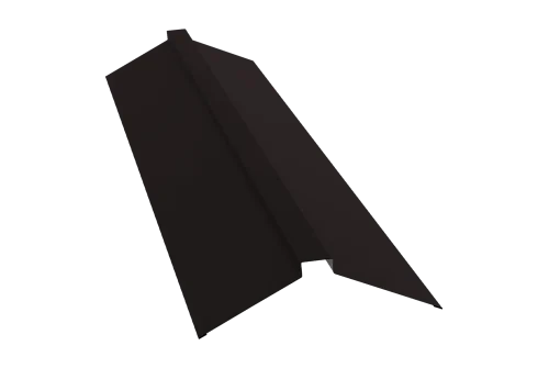 Планка конька плоского 150х40х150 0,5 Satin Matt TX RAL 9005 черный (3м)