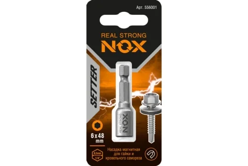 Ключ-насадка магнитная Nox Nut Setter 6x48мм карта (556001)