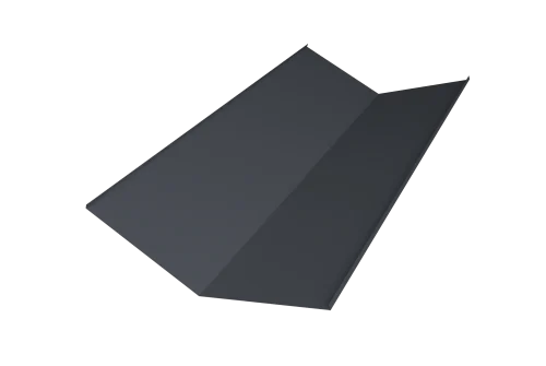 Планка ендовы нижней 300х300 0,45 PE-Double с пленкой RAL 7024 мокрый асфальт (3м)
