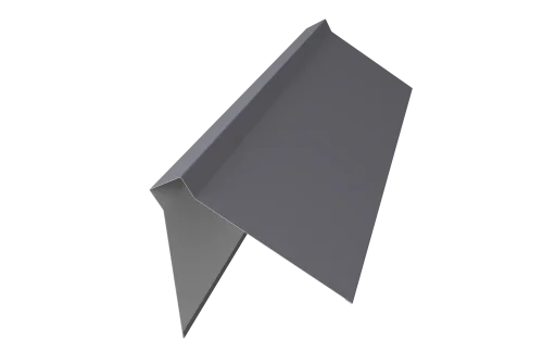 Планка конька плоского 220х50х220 0,7 PE с пленкой RAL 7004 сигнальный серый (3м)