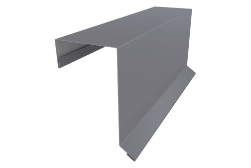 Планка торцевая кровельная фальц 65х97 0,4 PE с пленкой RAL 7004 сигнальный серый (2м)