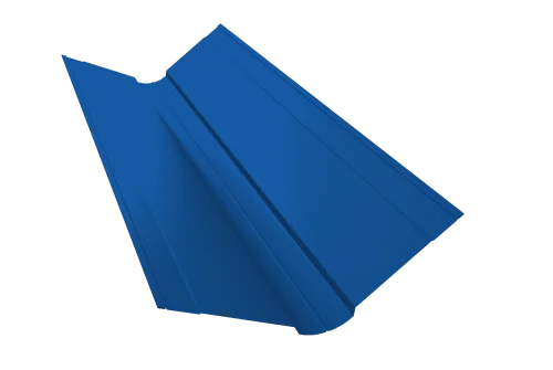 Планка ендовы верхней фигурной 150x150 0,4 PE с пленкой RAL 5005 сигнальный синий (2м)