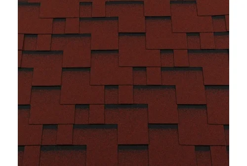 Черепица гибкая RoofShield Премиум Модерн красный с оттенением – Столица крыш