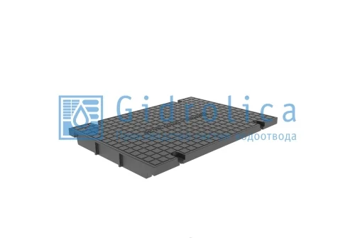 Крышка глухая для лотка водоотводного Gidrolica Pro КЛ-30.35,8.50 - пластиковая, кл. С250 (536)