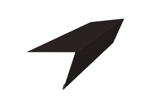 Планка капельник обратный 105х80 Фартук S16 0,45 Drap TX RAL 9005 черный (2м)