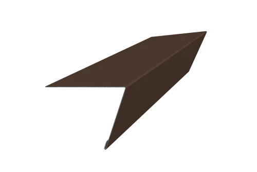 Планка капельник обратный 105х80 Фартук S16 0,5 Satin Matt TX RAL 8017 шоколад (2м)