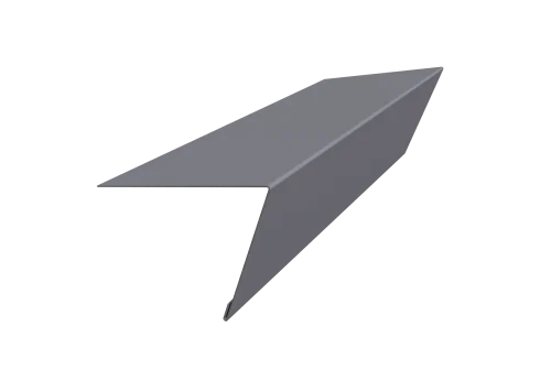 Планка капельник обратный 105х80 Фартук S16 0,5 Satin с пленкой RAL 7004 сигнальный серый (2м)