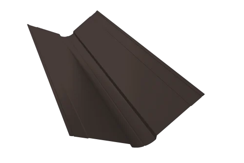Планка ендовы верхней фигурной 150x150 0,45 Drap ST RR 32 темно-коричневый (3м)