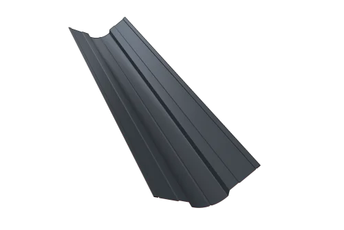 Планка ендовы верхней фигурной 70x70 0,4 PE-Double с пленкой RAL 7024 мокрый асфальт (2м)