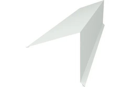 Планка конька односкатной кровли 180x160 0,4 PE с пленкой RAL 9003 сигнальный белый (2м)