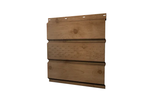 Софит металлический Grand Line центральная перфорация 0,45 Print Premium с пленкой Pine Wood Fresh