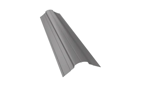 Планка конька фигурного 70x70 0,4 PE с пленкой RAL 7004 сигнальный серый (3м)