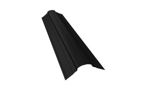 Планка конька фигурного 70x70 0,45 PE с пленкой RAL 9005 черный (3м)