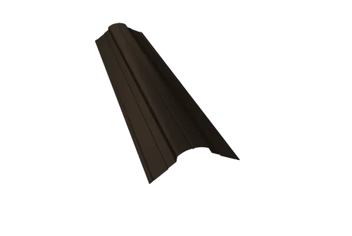 Планка конька фигурного 70x70 0,45 PE-Double с пленкой RR 32 темно-коричневый (2м)