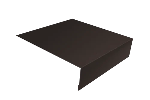 Планка лобовая/околооконная простая 190х50 0,45 PE-Double с пленкой RR 32 темно-коричневый (3м)