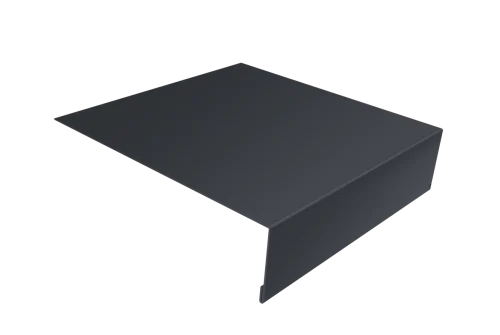 Планка лобовая/околооконная простая 190х50 0,4 PE-Double с пленкой RAL 7024 мокрый асфальт (3м)