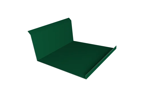 Планка примыкания нижняя 20х122х260х15 0,45 PE-Double с пленкой RAL 6005 зеленый мох (2м)