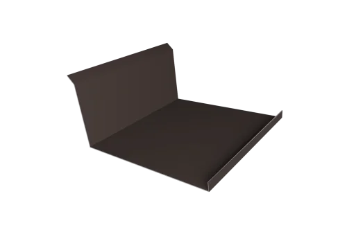 Планка примыкания нижняя 20х122х260х15 0,45 PE-Double с пленкой RR 32 темно-коричневый (3м)