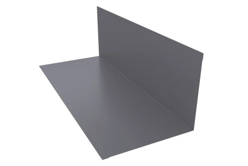 Планка примыкания верхняя к трубе 150х200 0,5 Satin с пленкой RAL 7004 сигнальный серый (3м)