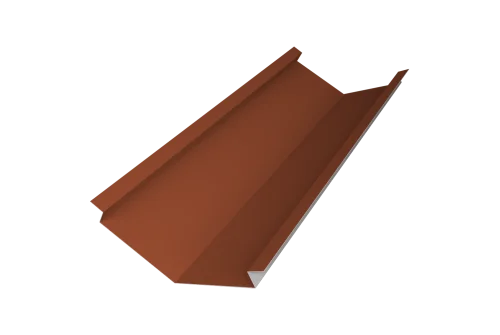 Планка ендовы нижней для композитной черепицы 140х140 0,5 Velur X RAL 8004 терракота (3м)