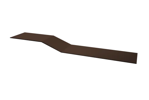 Планка крепежная фальц 0,4 PE-Double с пленкой RAL 8017 шоколад (3м)