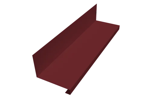 Планка примыкание нижнее к трубе для Кликфальц Pro 0,45 PE-Double с пленкой RAL 3005 красное вино (2м)