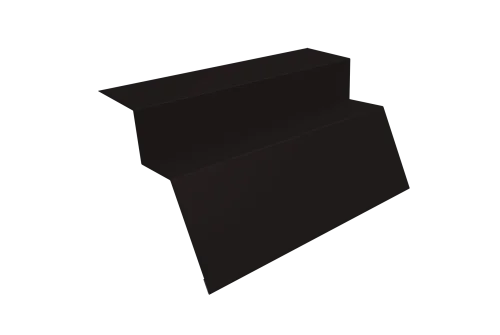 Планка карнизная для металлочерепицы квинта Uno 0,45 Drap TX RAL 9005 черный (2м)