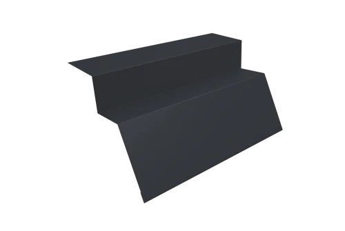 Планка карнизная для металлочерепицы квинта Uno 0,5 Satin Matt TX RAL 7024 мокрый асфальт (2м)