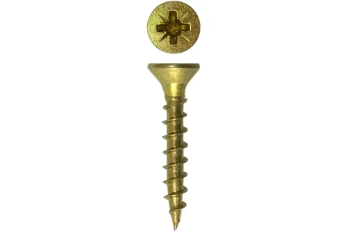 Саморез Rizzel Pz 4,0х16 (2000шт) шлиц Pz2, желтый цинк (короб)