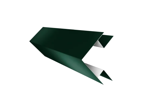 Угол внешний сложный фальц 0,5 Satin с пленкой RAL 6005 зеленый мох (3м)