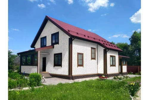 Металлочерепица Классик ("Classic") v01 0,5 Satin RAL 3005 красное вино GrandLine – Столица крыш