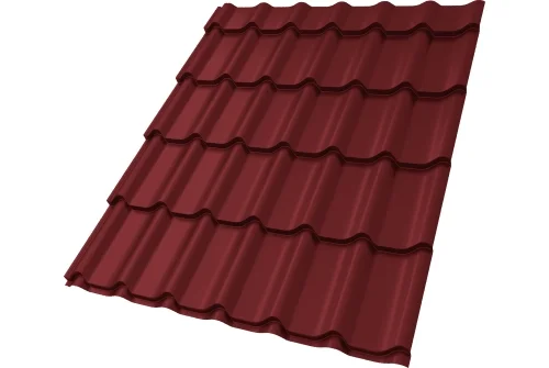 Металлочерепица Классик ("Classic") v01 0,5 Satin RAL 3011 коричнево-красный GrandLine – Столица крыш