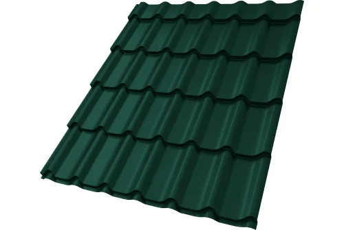 Металлочерепица Классик ("Classic") v01 0,5 Satin RAL 6005 зеленый мох GrandLine – Столица крыш