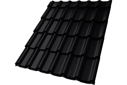 Металлочерепица Классик ("Classic") v01 0,5 Satin Matt TX RAL 9005 черный GrandLine – Столица крыш